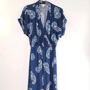 h&m blue wrap dress Georgie Cotton Summer Dress